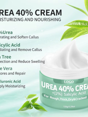 "	كريم مرطب ومغذي للعناية بالوجه و الجسم بحمض الساليسيليك واليوريا + قطعة مجانية"